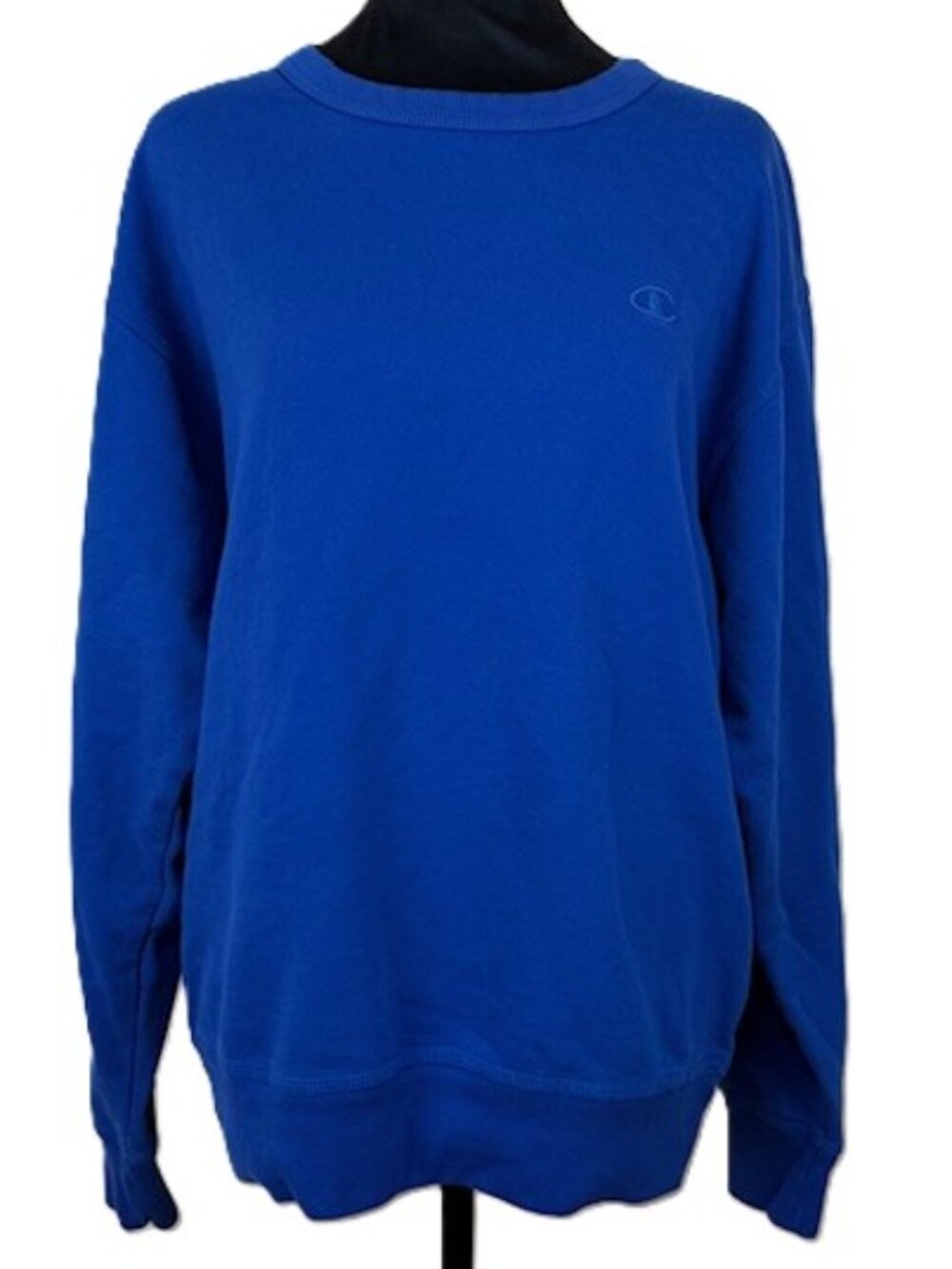 Champion Sweatshirt Mens M Royal Blue Pullover Crewneck Embroidered Logo Unisex